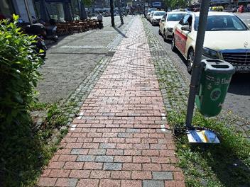 Automatisierte Radzählstelle in Düsseldorf.